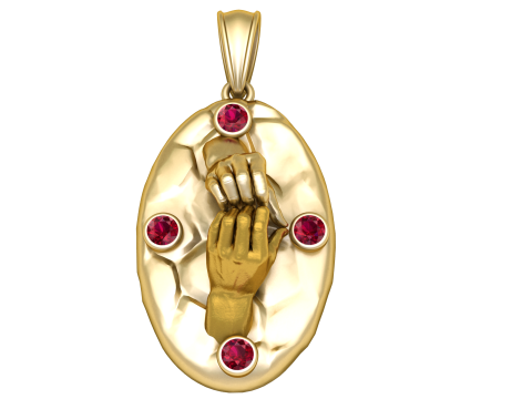 3D金吊坠 3D 打印模型