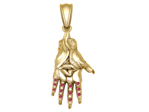 HEND GOLD PENDANT 3Dプリントモデル