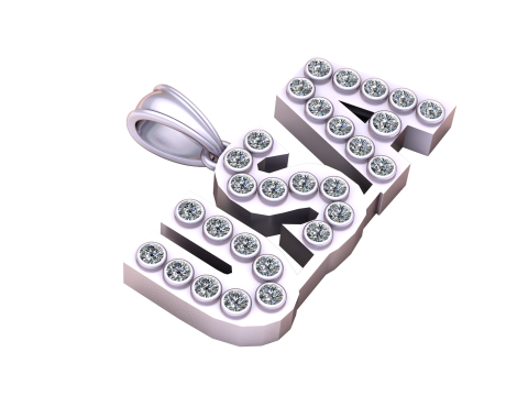 USA GOLD PENDANT Model Cetak 3D