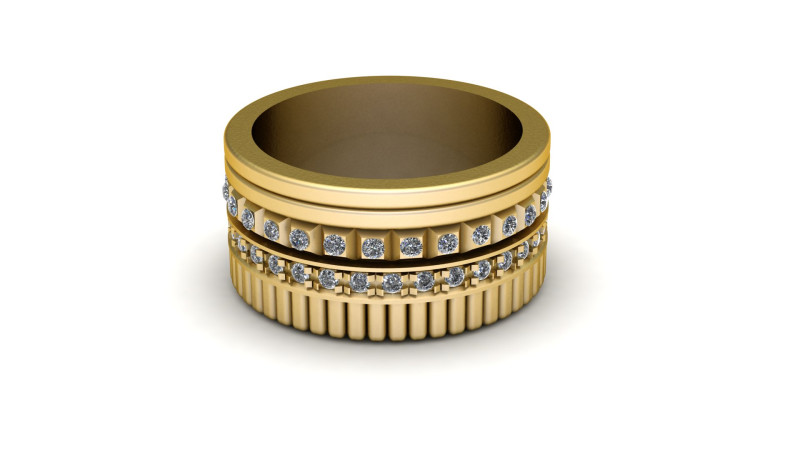 Gold ring Model Cetak 3D .c4d .max .obj .3ds .fbx .stl .blend