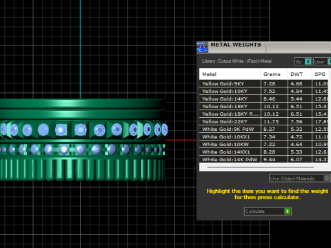 Gold ring Model Cetak 3D