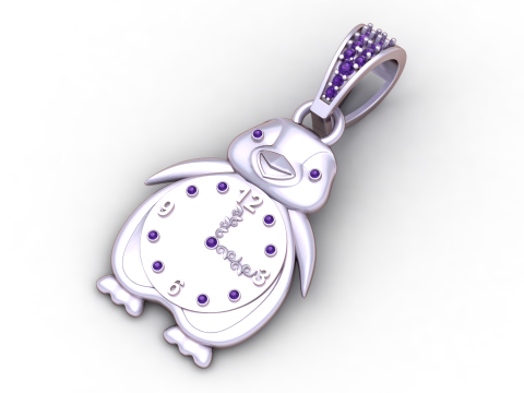 PENGIUNE WATCH PENDANT Modello di stampa 3D