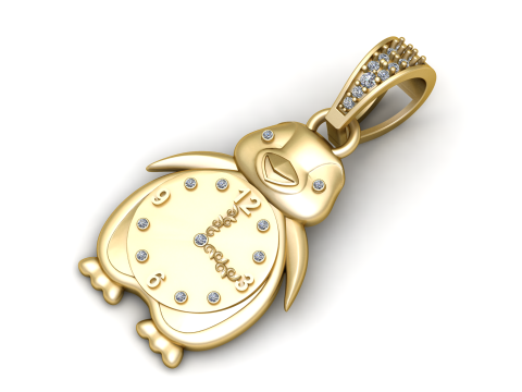 PENGIUNE WATCH PENDANT Modello di stampa 3D