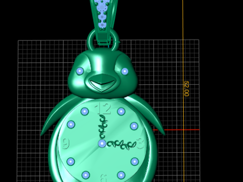 PENGIUNE WATCH PENDANT Modello di stampa 3D