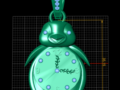 PENGIUNE WATCH PENDANT Modello di stampa 3D