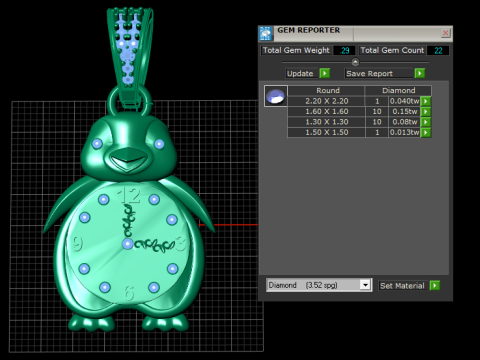 PENGIUNE WATCH PENDANT Modello di stampa 3D