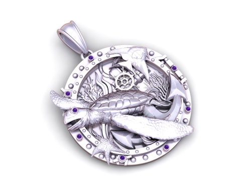 3D Gold Pendant 3D Print Model