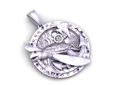 3D Gold Pendant 3D Print Model