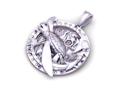 3D Gold Pendant 3D Print Model