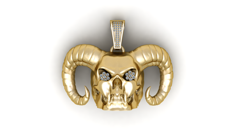 SKULL FACES PENDANT 3D 打印模型 .c4d .max .obj .3ds .fbx .stl .blend