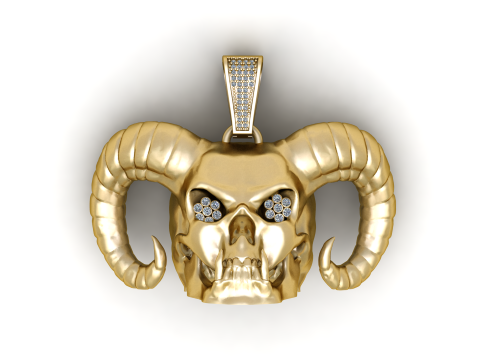 SKULL FACES PENDANT 3D Print Model
