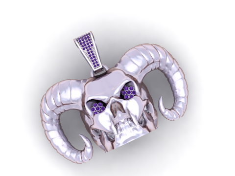 SKULL FACES PENDANT 3D 打印模型