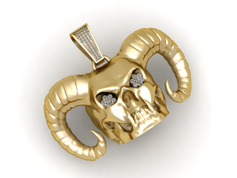 SKULL FACES PENDANT 3D 打印模型