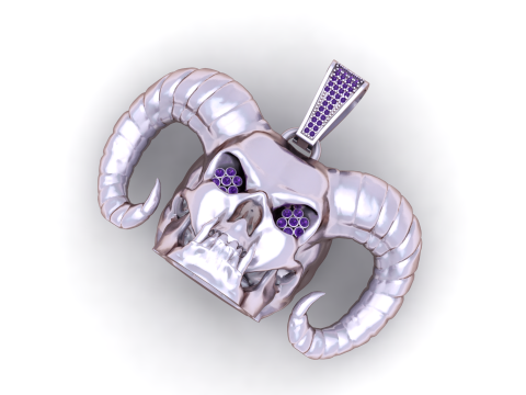 SKULL FACES PENDANT 3D 打印模型