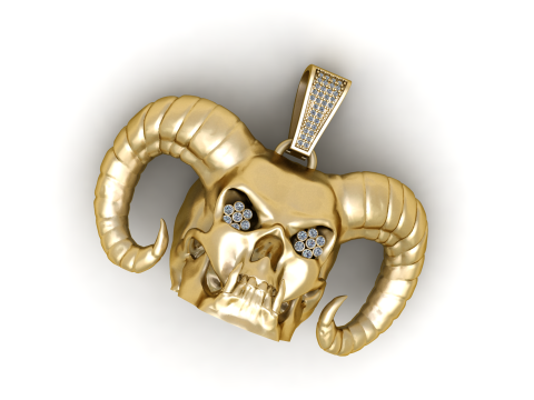 SKULL FACES PENDANT 3D 打印模型