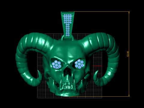 SKULL FACES PENDANT 3D 打印模型