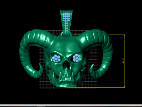 SKULL FACES PENDANT 3D 打印模型