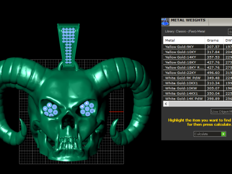SKULL FACES PENDANT 3D 打印模型