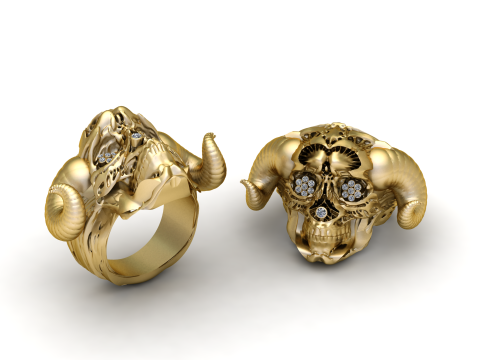 Skull Faces Pendant 3D Print Model