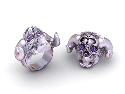 Skull Faces Pendant Modelo de Impressão 3D