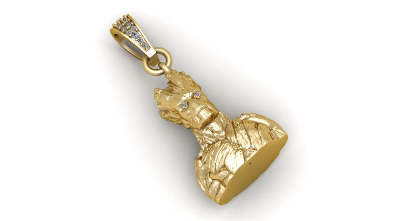 MEN HALF BODY PENDANT 3D Print Model .c4d .max .obj .3ds .fbx .stl .blend 