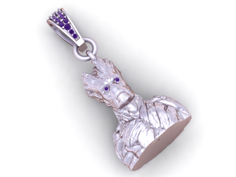 MEN HALF BODY PENDANT 3D Print Model