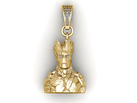 MEN HALF BODY PENDANT 3D Print Model