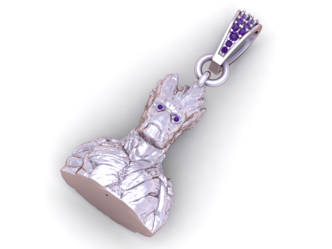 MEN HALF BODY PENDANT 3D Print Model