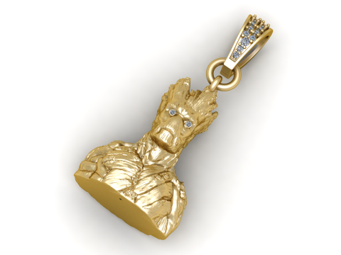 MEN HALF BODY PENDANT 3D Print Model