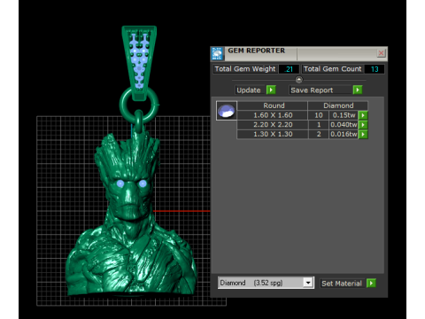 MEN HALF BODY PENDANT 3D Print Model