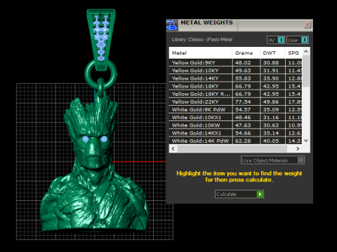 MEN HALF BODY PENDANT 3D Print Model