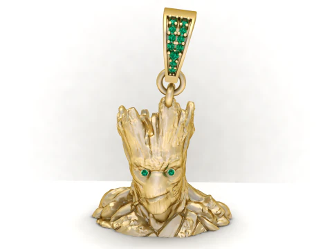 Men Half Body Pendant 3D Print Model