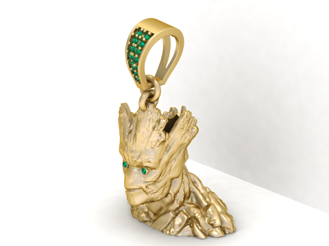 Men Half Body Pendant Model Cetak 3D