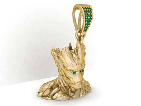 Men Half Body Pendant Model Cetak 3D