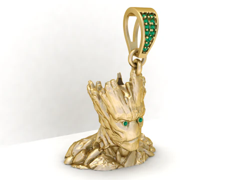 Men Half Body Pendant 3D Print Model