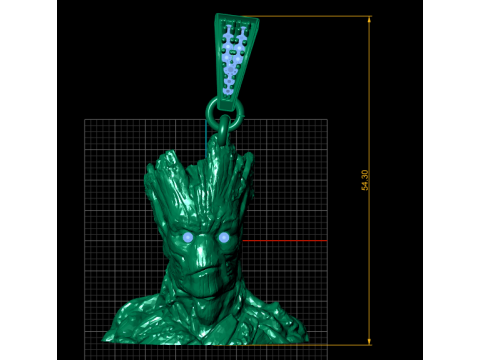Men Half Body Pendant Model Cetak 3D