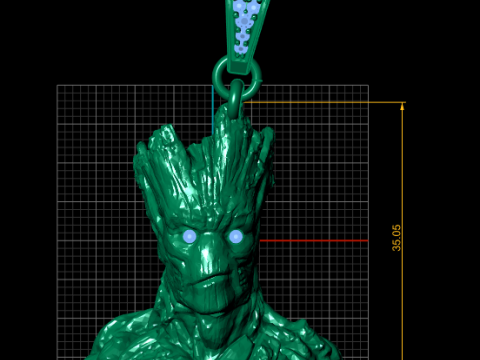 Men Half Body Pendant Model Cetak 3D