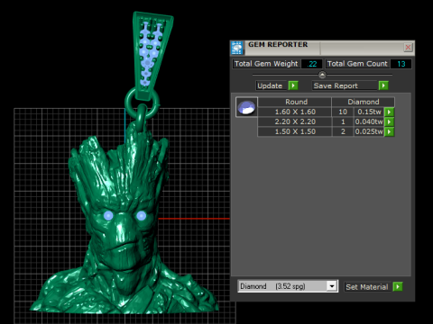 Men Half Body Pendant Model Cetak 3D