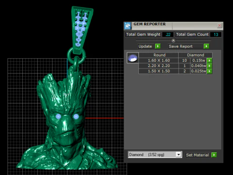 Men Half Body Pendant 3D Print Model