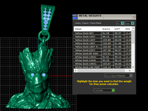 Men Half Body Pendant Model Cetak 3D