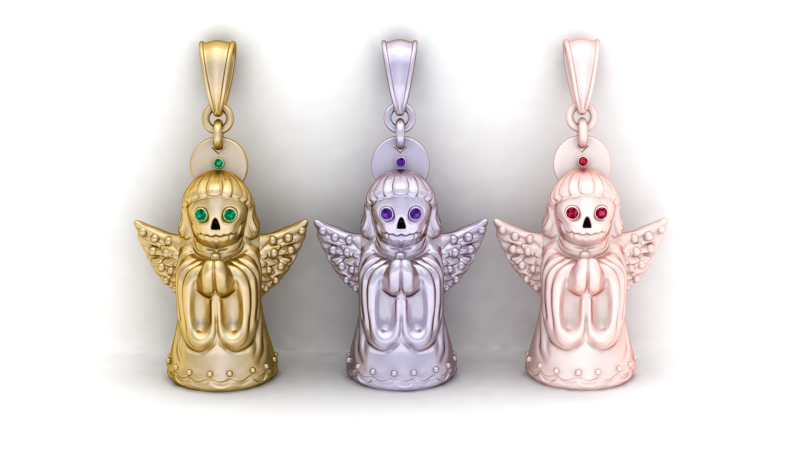 Queenses Pendant Model Cetak 3D .c4d .max .obj .3ds .fbx .stl .blend