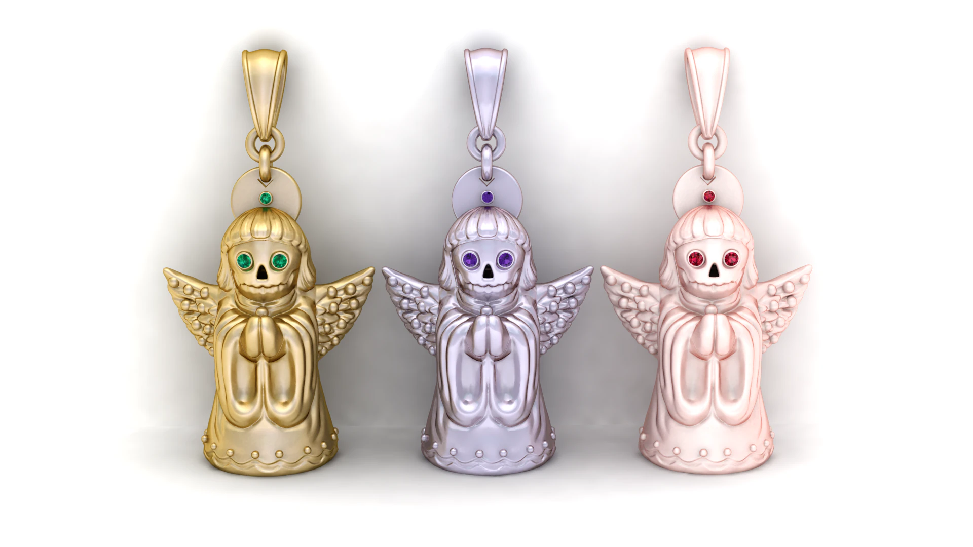 Queenses Pendant 3D Print Model .c4d .max .obj .3ds .fbx .stl .blend