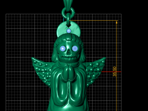 Queenses Pendant Model Cetak 3D