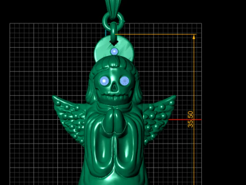 Queenses Pendant 3D Print Model