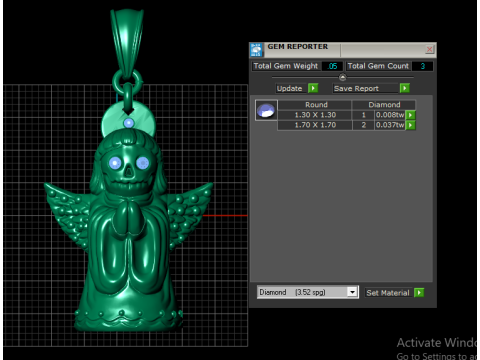 Queenses Pendant Model Cetak 3D