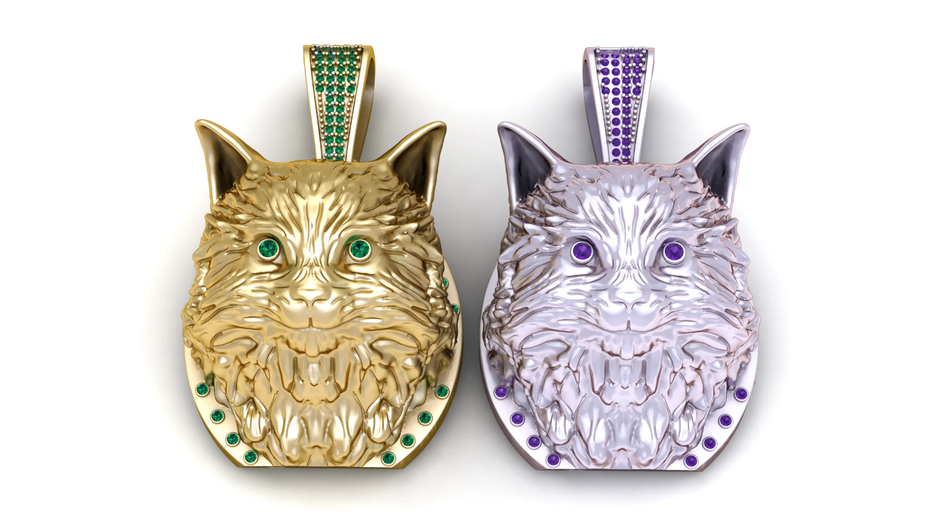 Owl gold PENDANT 3D Print Model .c4d .max .obj .3ds .fbx .stl .blend 