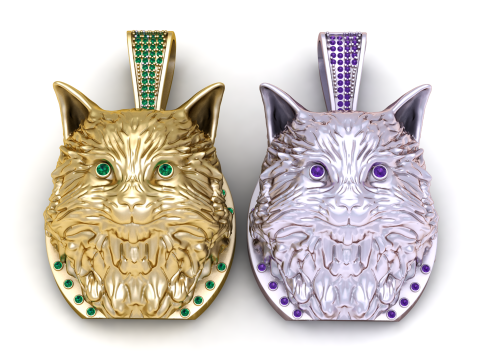 Owl gold PENDANT 3D प्रिंट मॉडल