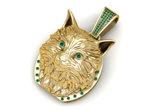 Owl gold PENDANT 3D Print Model