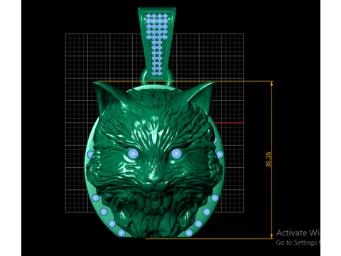 Owl gold PENDANT 3D Print Model
