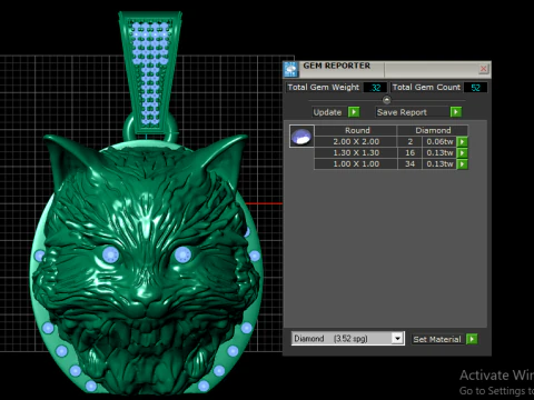 Owl gold PENDANT 3D Print Model